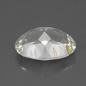 Topacio rutilado amarillo natural de 5,18 ct, corte óvalo, transparente