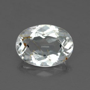 Topacio rutilado amarillo natural de 2,91 ct, corte óvalo, transparente