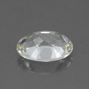Topacio rutilado amarillo natural de 2,91 ct, corte óvalo, transparente