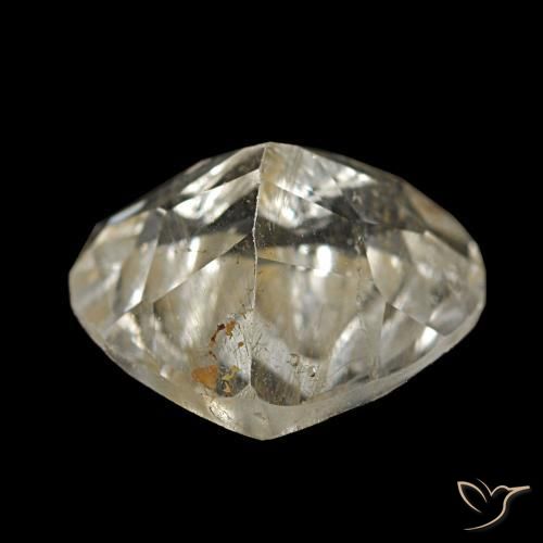 Topacio rutilado amarillo natural de 2,50 ct, forma de corazón, transparente