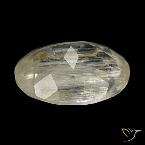Topacio rutilado amarillo natural de 4,00 ct, corte óvalo, transparente