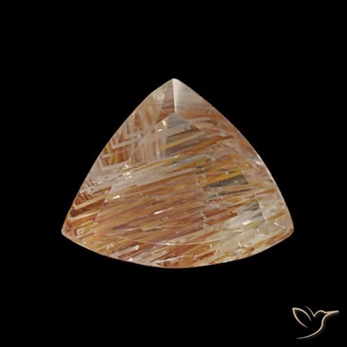 1.84ct Marrón muy claro Topacio rutilo, Trillón, Transparente