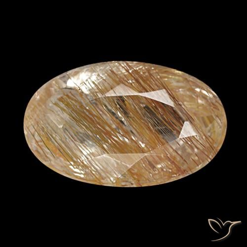 Topacio rutilo Marrón cálido natural de 4.50 ct, Corte Óvalo, Transparente