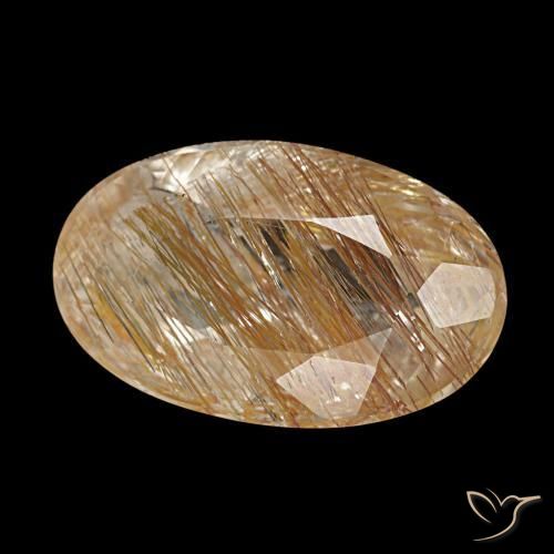 Topacio rutilo Marrón cálido natural de 4.50 ct, Corte Óvalo, Transparente