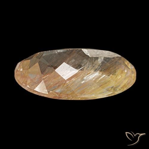 Topacio rutilo Marrón cálido natural de 4.50 ct, Corte Óvalo, Transparente