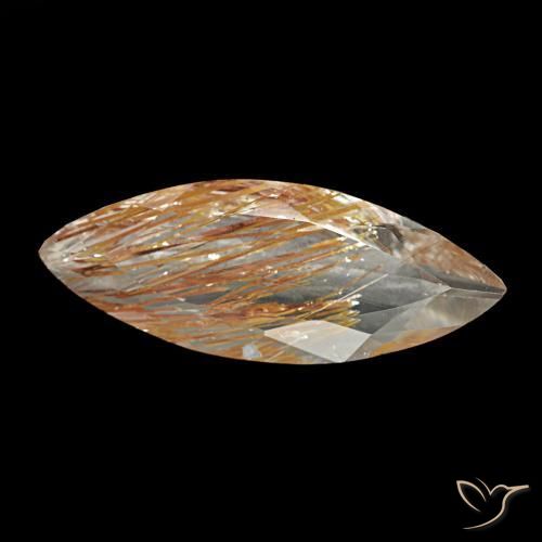 Topacio rutilo Marrón muy claro natural de 4.40 ct, Marquesa, Transparente