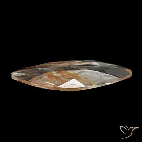 Topacio rutilo Marrón muy claro natural de 4.40 ct, Marquesa, Transparente