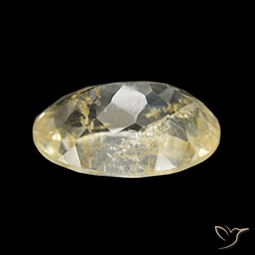 Topacio rutilo Marrón-dorado muy claro natural de 4.50 ct, Corte Óvalo, Transparente