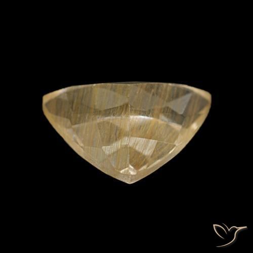 Topacio rutilo Dorado medio natural de 2.56 ct, Trillón, Transparente