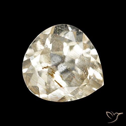 Topacio rutilo Marrón-dorado muy claro natural de 2.49 ct, En forma de pera, Transparente
