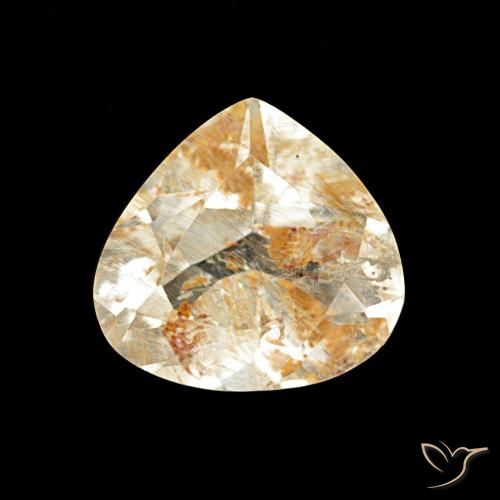 1.95ct Marrón-dorado muy claro Topacio rutilo, En forma de pera, Transparente