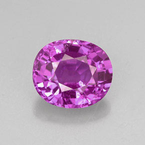 Zafiro violeta natural de 1,43 ct, corte óvalo, VS-SI
