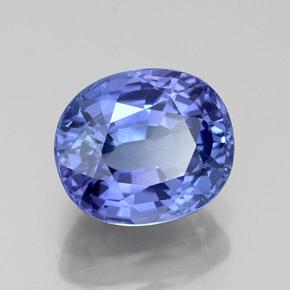 Zafiro azul natural de 2,24 ct, corte óvalo, VVS-VS