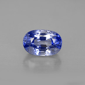 Zafiro azul natural de 2,42 ct, corte óvalo, VVS-VS