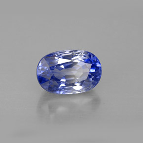 Zafiro azul natural de 2,42 ct, corte óvalo, VVS-VS