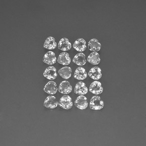 Gemas de zafiro multicolor natural de  ct, forma de corazón, VVS-VS