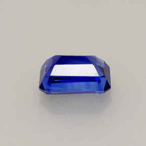 Zafiro azul natural de 0,79 ct, corte esmeralda, VS
