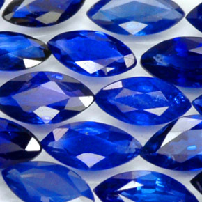 Gemas de zafiro azul natural de  ct, marquesa, VVS-VS