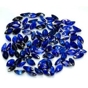 Gemas de zafiro azul natural de  ct, marquesa, VVS-VS