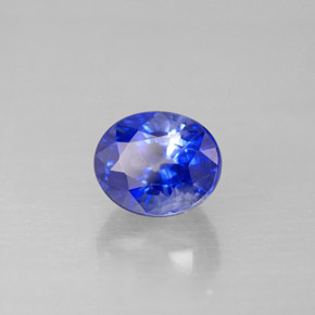 Zafiro azul natural de 1,55 ct, corte óvalo, VS