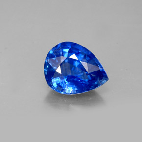 Zafiro azul natural de 1,59 ct, en forma de pera, VS-SI