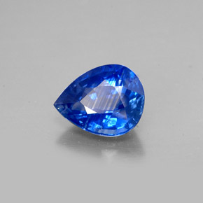 Zafiro azul natural de 1,59 ct, en forma de pera, VS-SI