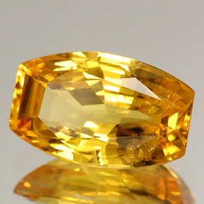 Zafiro amarillo natural de 2,06 ct, forma elegante, VS-SI