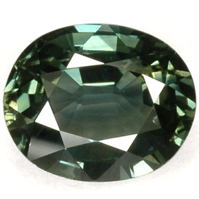 Zafiro verde natural de 1,32 ct, corte óvalo, VVS