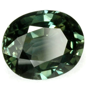 Zafiro verde natural de 1,32 ct, corte óvalo, VVS