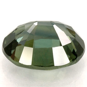 Zafiro verde natural de 1,32 ct, corte óvalo, VVS