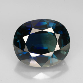 Zafiro azul natural de 8,42 ct, corte óvalo, VVS