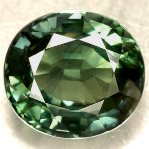 Zafiro verde natural de 5,04 ct, corte óvalo, VVS-VS