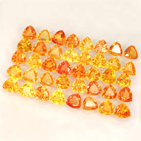 Gemas de zafiro naranja natural de  ct, trillón, VVS