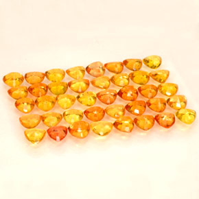 Gemas de zafiro naranja natural de  ct, trillón, VVS