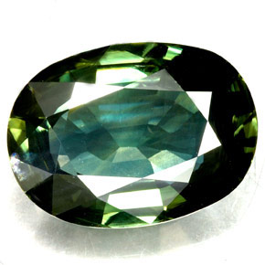 Zafiro verde natural de 7,18 ct, corte óvalo, VS