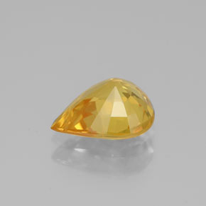 Zafiro amarillo natural de 1,92 ct, en forma de pera, VS-SI