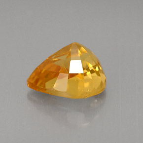 Zafiro amarillo natural de 2,22 ct, en forma de pera, VS