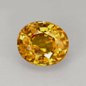 Zafiro amarillo natural de 2,49 ct, corte óvalo, VS-SI