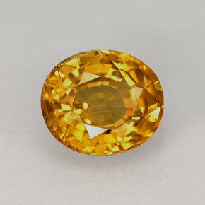 Zafiro amarillo natural de 2,49 ct, corte óvalo, VS-SI
