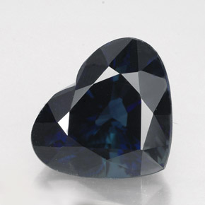 Zafiro azul natural de 5,05 ct, forma de corazón, VS