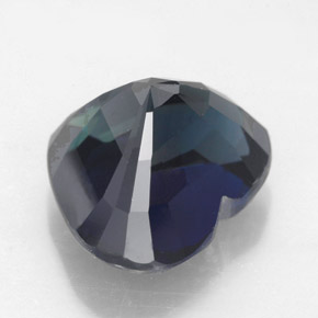 Zafiro azul natural de 5,05 ct, forma de corazón, VS