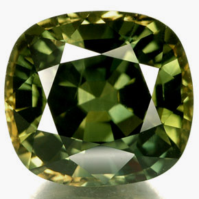 Zafiro verde natural de 6,29 ct, corte cojín, VVS-VS