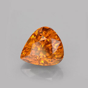 Zafiro naranja natural de 1,94 ct, en forma de pera, VS-SI