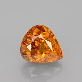 Zafiro naranja natural de 1,94 ct, en forma de pera, VS-SI