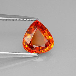 Zafiro naranja natural de 2,12 ct, en forma de pera, VVS-VS