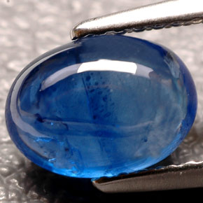 Zafiro azul natural de 2,31 ct, transparente, transparente / translúcido