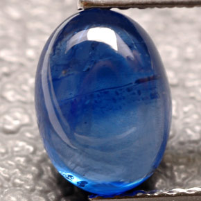 Zafiro azul natural de 2,31 ct, transparente, transparente / translúcido