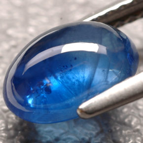 Zafiro azul natural de 2,31 ct, transparente, transparente / translúcido