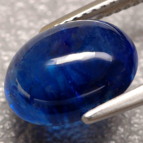 Zafiro azul natural de 5,88 ct, transparente, transparente / translúcido