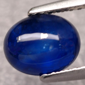 Zafiro azul natural de 1,83 ct, transparente, transparente / translúcido